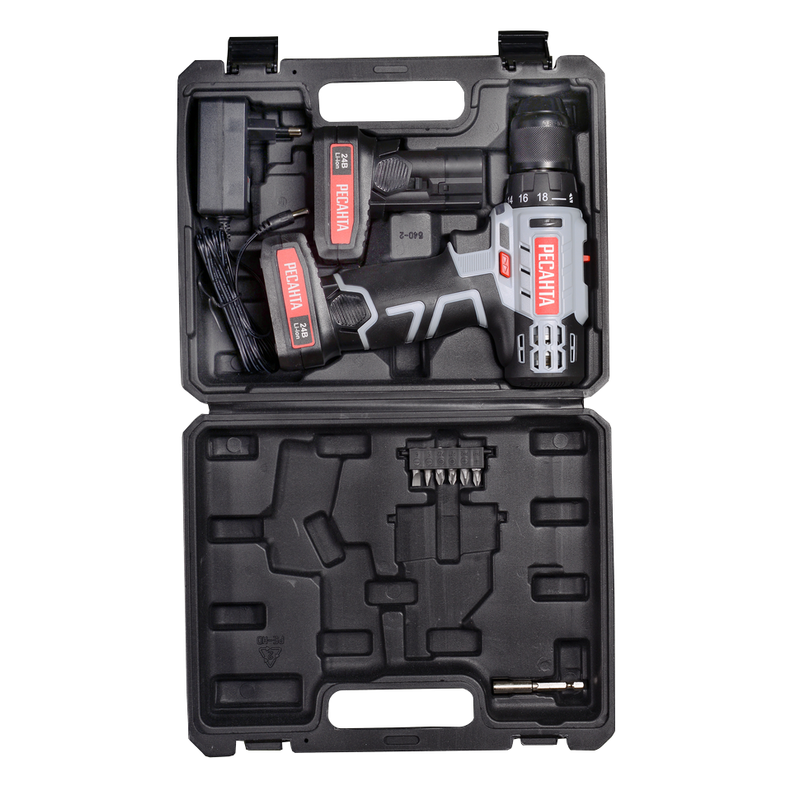 Дрель-шуруповерт Ресанта ДА-24-2ЛК (с 2-мя АКБ, кейс)