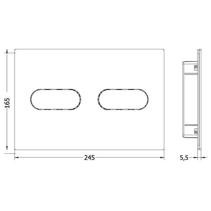 Клавиша смыва, , Inox 710, для унитаза, шгв 245*5,5*165, цвет-золото Artceram 710.000.BG