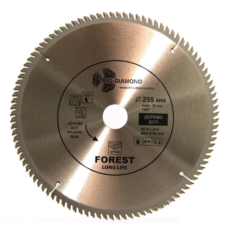 Диск пильный 255*30*100Т Trio-Diamond FLL834