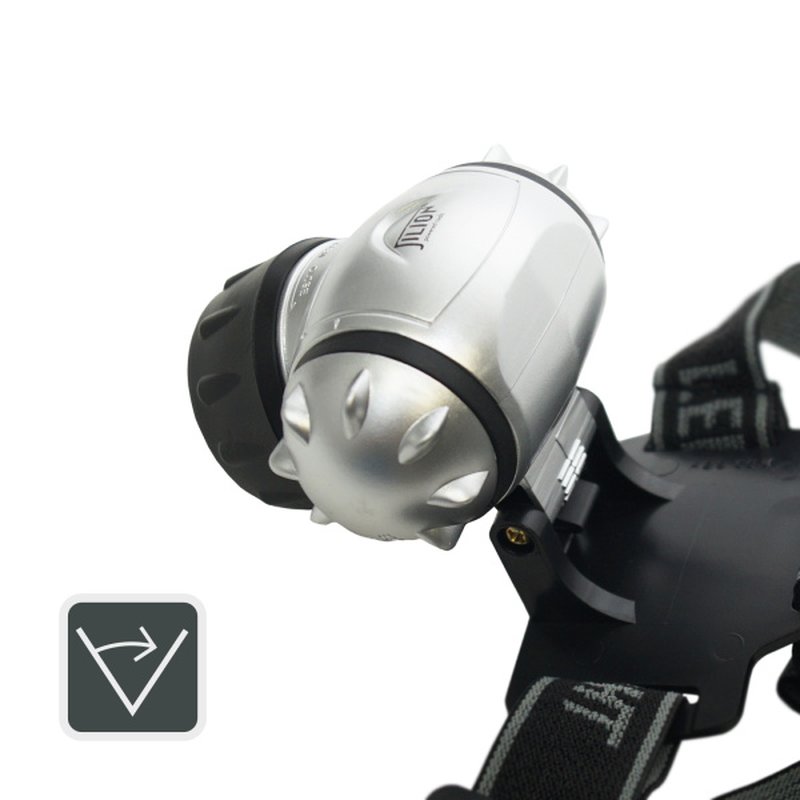 Фонарь налобный светодиодный, 7LED, 3хААА, пластик Jilion 9531205