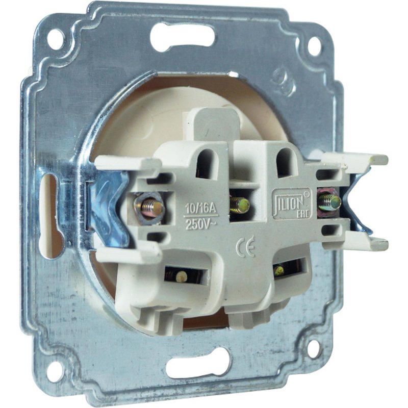 Розетка 1 гнездо (б/з) С/У. бежевый Jilion 9533157