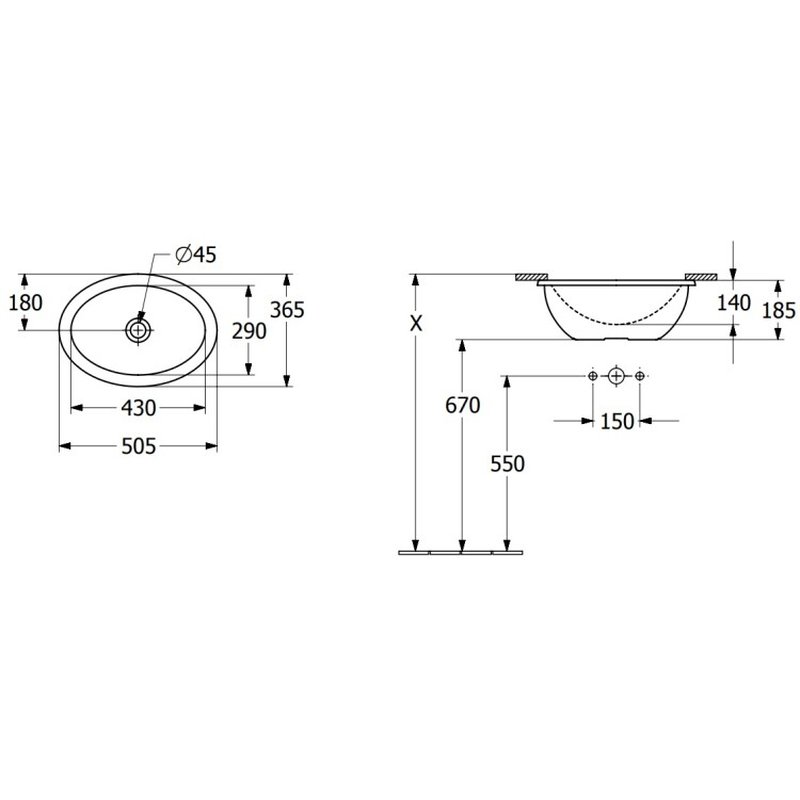 Раковина, Villeroy&Boch Loop&Friends шг 430*285 цвет-альпийский белый ( Alpin ) Villeroy&Boch 4A530001