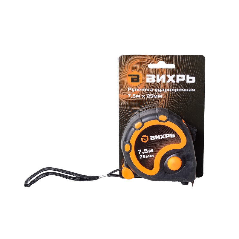 Рулетка ВИХРЬ 7,5мх25мм 73/11/1/4