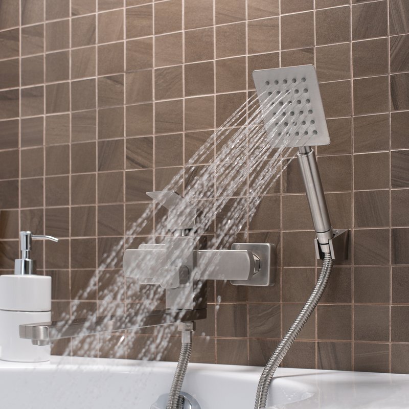 Смеситель  для ванны с душем РМС SUS125-006EP Нержавеющая сталь