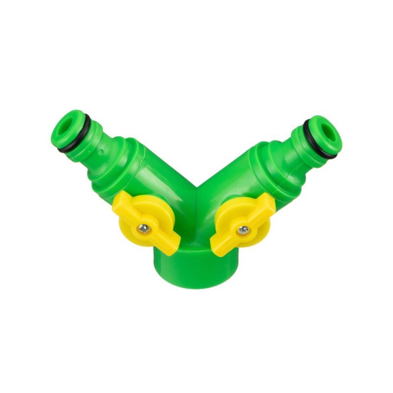 Разветвитель на 2 вод.лин.,регулир.для шланга 3/4" Lite Polyagro 7576365