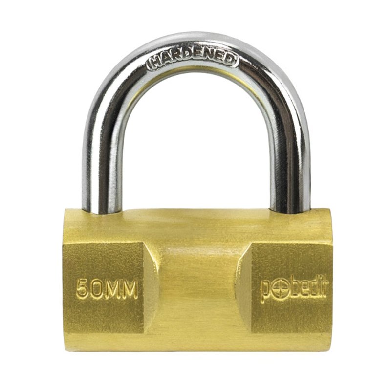 Замок навесной Бастион-4, латунь, 50 мм, Pobedit Pobedit 8114050