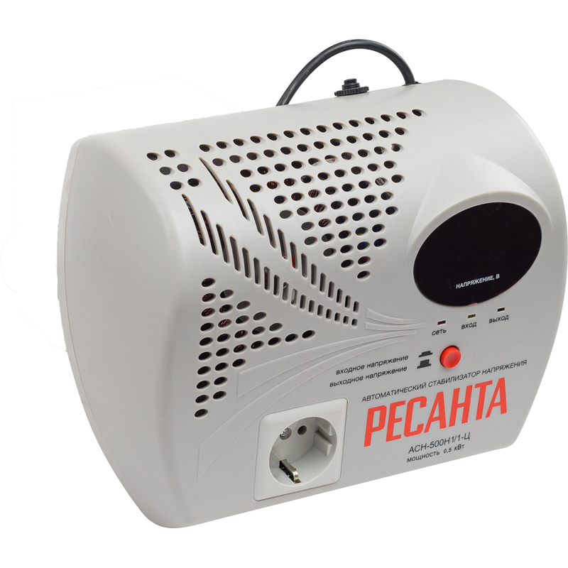 Стабилизатор напряжения серии LUX РЕСАНТА АСН-500Н/1-Ц 63/6/9