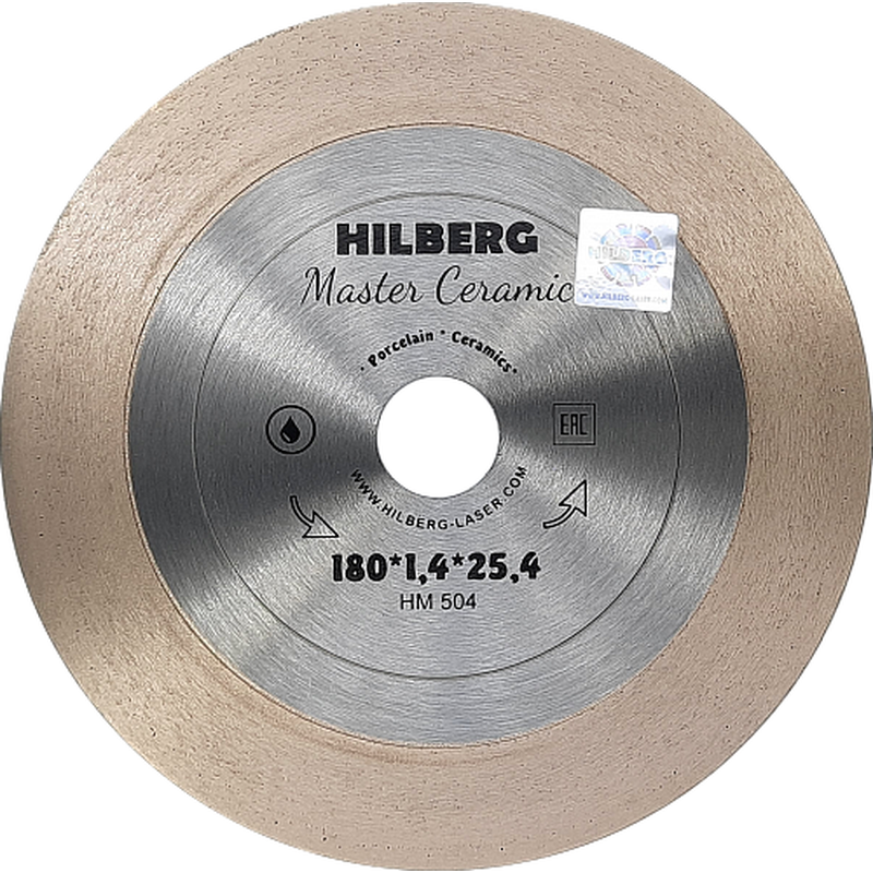 Диск алмазный отрезной 180*25,4 Hilberg Master Сeramic Hilberg HM504