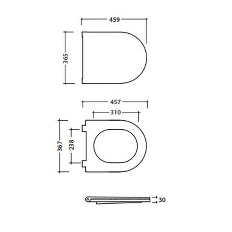 Сиденье для унитаза, Globo, FORTY3, шг 365*459, цвет-белый