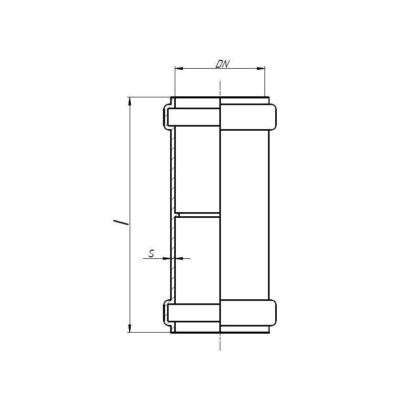 Муфта двойная ПП для внутр. канализации HTMM 110 мм