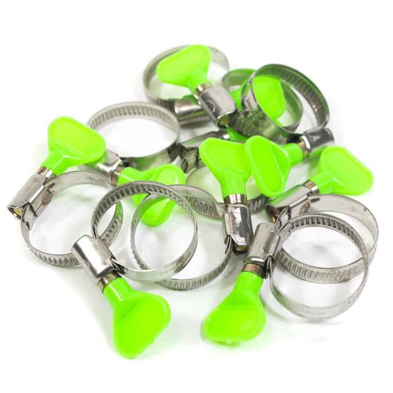 Хомуты червячные накатные с пластиковым ключом, нерж. сталь, 10 шт./уп., 20-32 мм Политех Инструмент Инструмент 3204232