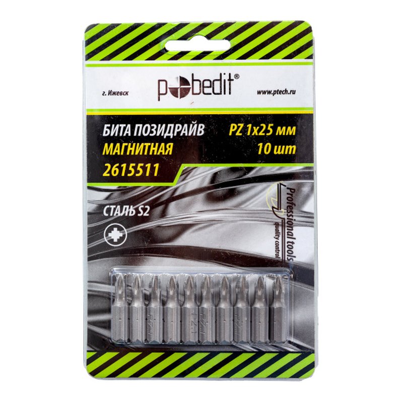 Бита, PZ 1х25 мм.,S2,Pobedit Pobedit 2615511