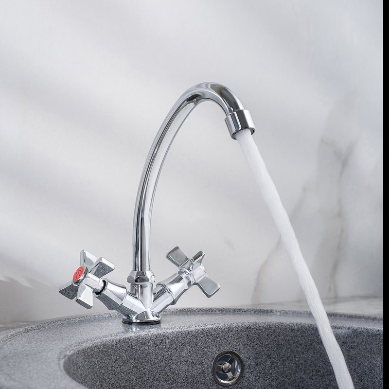 Смеситель для кухни РМС SL118-271F двуручковый Хром