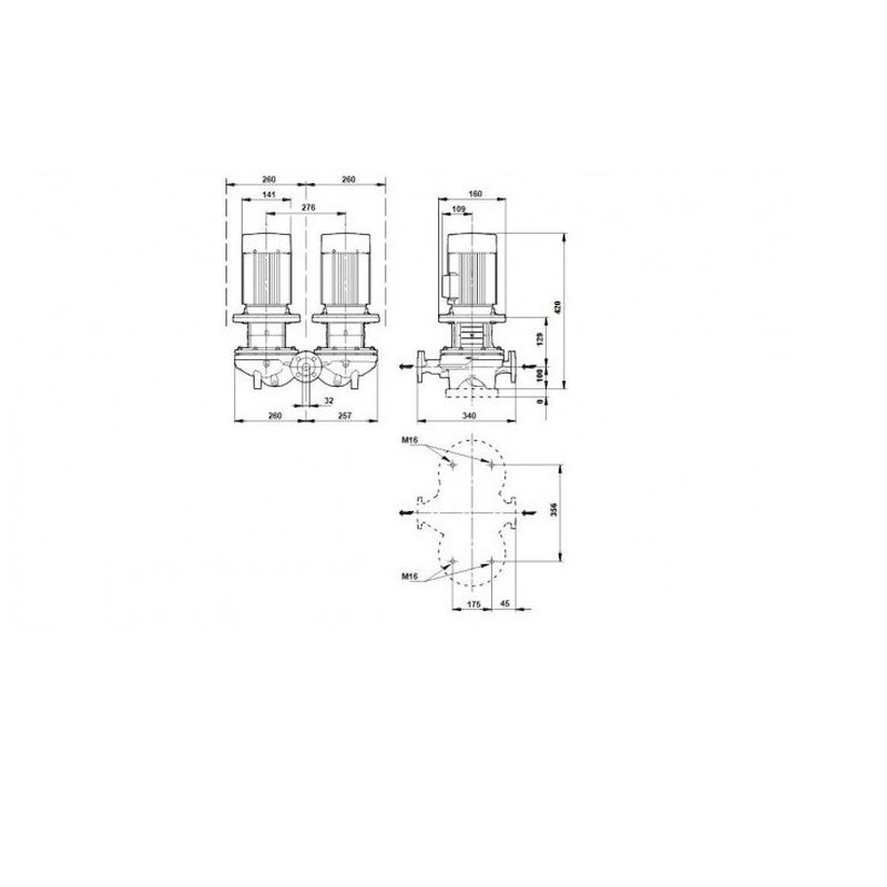 Насос TPD 32-80/4  0,25 кВт  3х400 В  BUBE/BAQE
