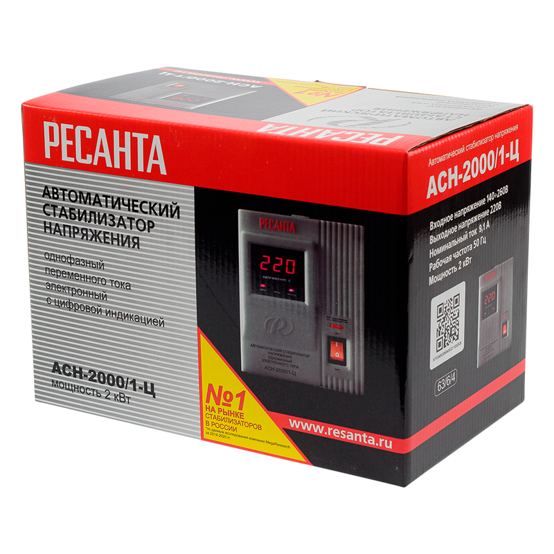 Стабилизатор напряжения РЕСАНТА АСН-2000/1-Ц 63/6/4