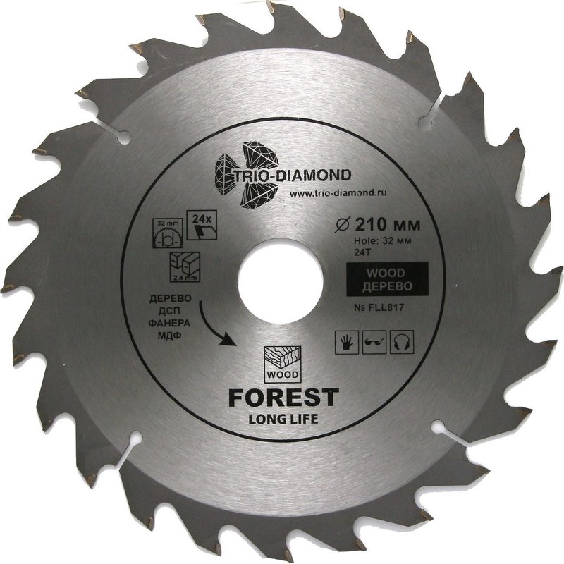 Диск пильный 210*32/30*24Т Trio-Diamond FLL817