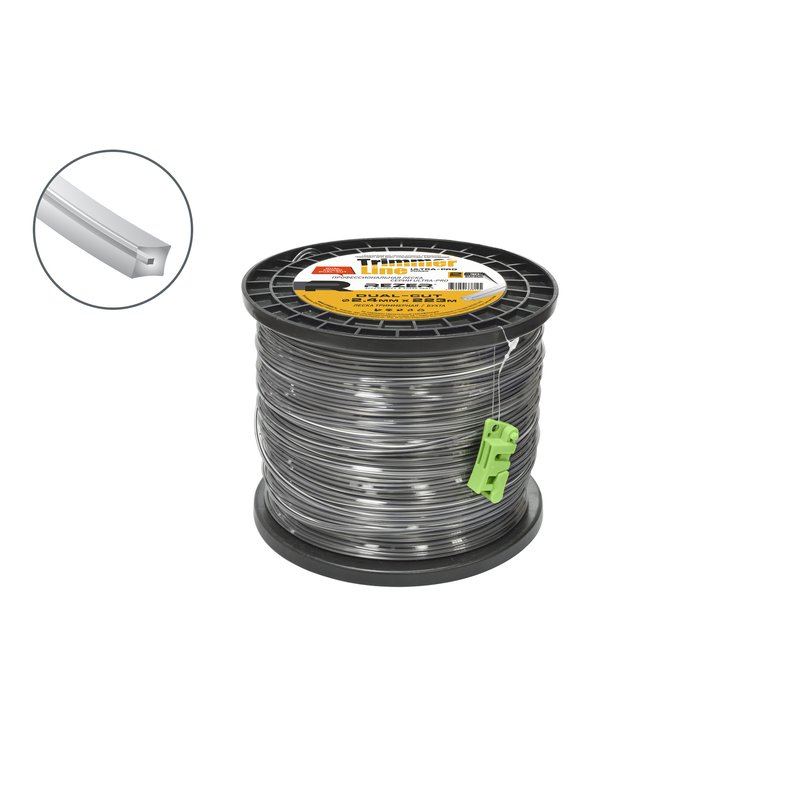 Леска DUAL-CUT 2.4 мм, 223 м, сечение квадрат Rezer 03.007.00013