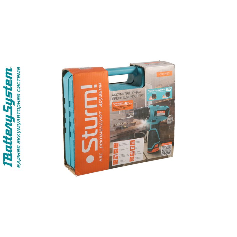 Аккумуляторный шуруповерт CD1240C BatterySystem12V