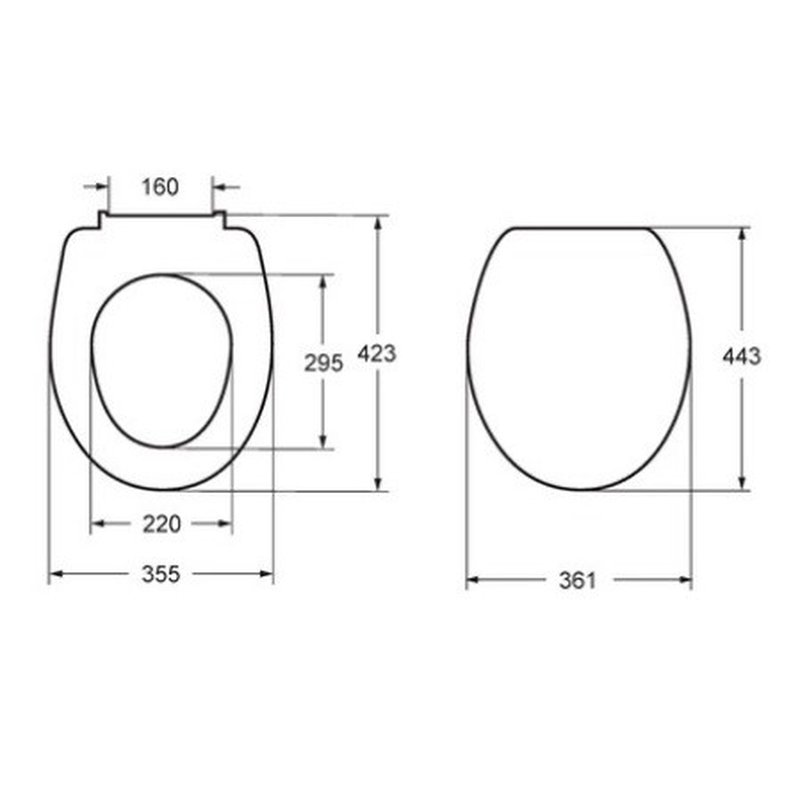 Сиденье для унитаза, , VICTORIA, шг 361*443, цвет-белый Roca Z.RU80.1.392.0
