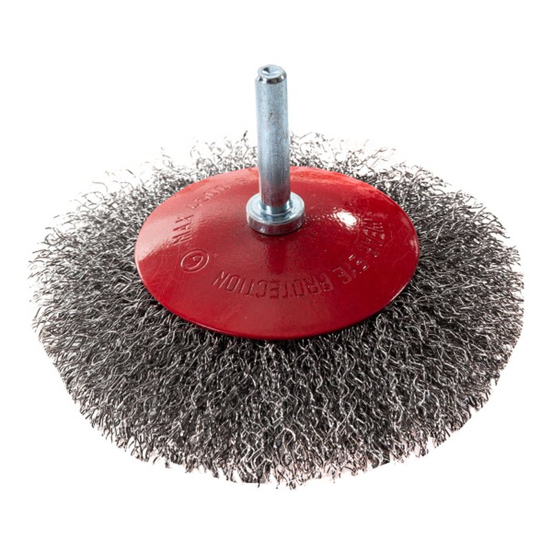 Щётка-крацовка Коническая со шпилькой 100 мм, стальная витая проволока, Pobedit Pobedit 2132010