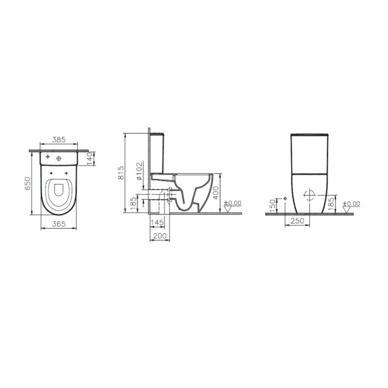 Унитаз, Vitra, Sento, напольный, шгв 365*650*815, цвет-белый