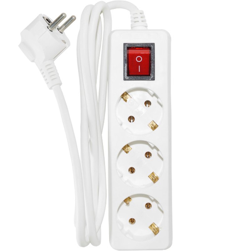 Удлинитель U-3g-1.5m-Z-V-c с 3 евророзетками (с/з, с/в) 1,5м, SIMPLE POWER  Jilion 9534060