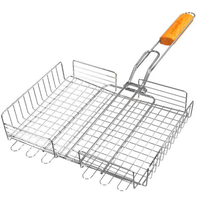 Решетка-гриль хром. универс. ОБЪЕМНАЯ 28х22 см, Polyagro Camp Polyagro 8102282