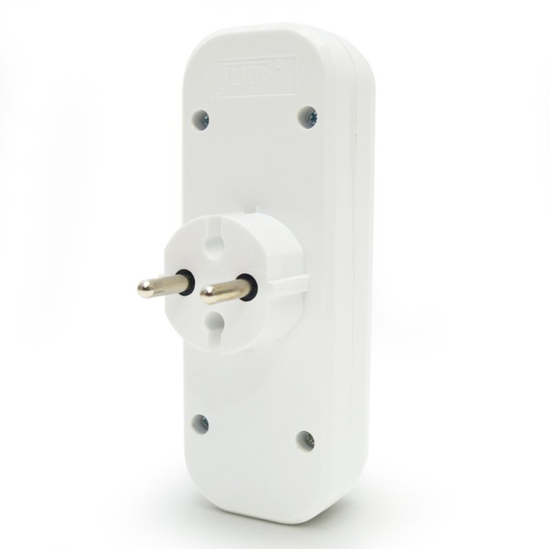 Разветвитель электрический евро (без заземления), 3 гнезда, линия, 10А. белый Jilion 9533862