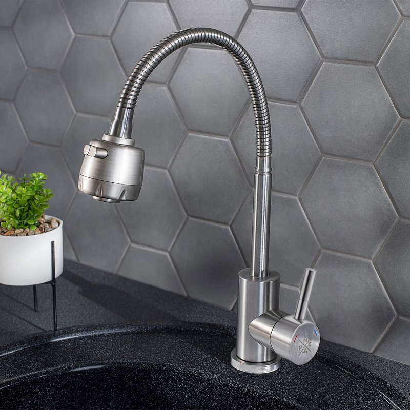 Смеситель для кухни РМС SUS124-016F Нержавеющая сталь