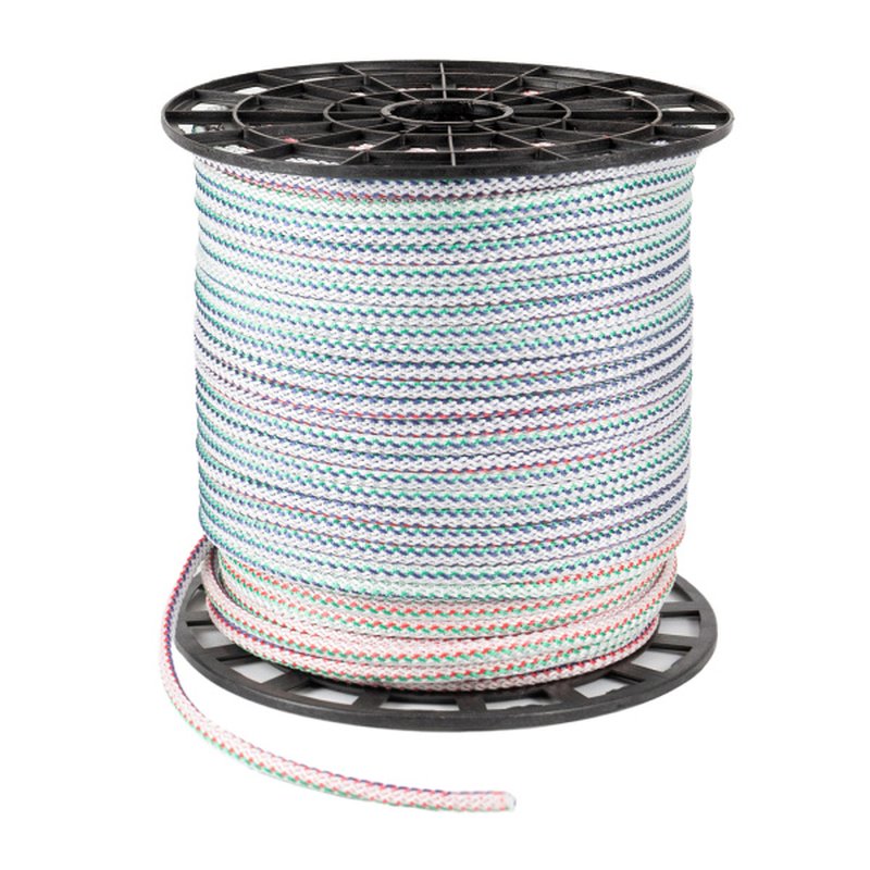 Шнур вязаный полипропиленовый с сердечником цветной Ф12 мм (200м) 37  ктекс 370 кгс Политех Инструмент Инструмент 8001120