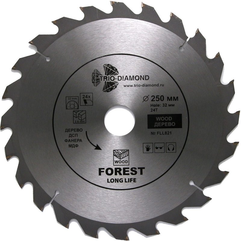 Диск пильный 250*32*24Т Trio-Diamond FLL821