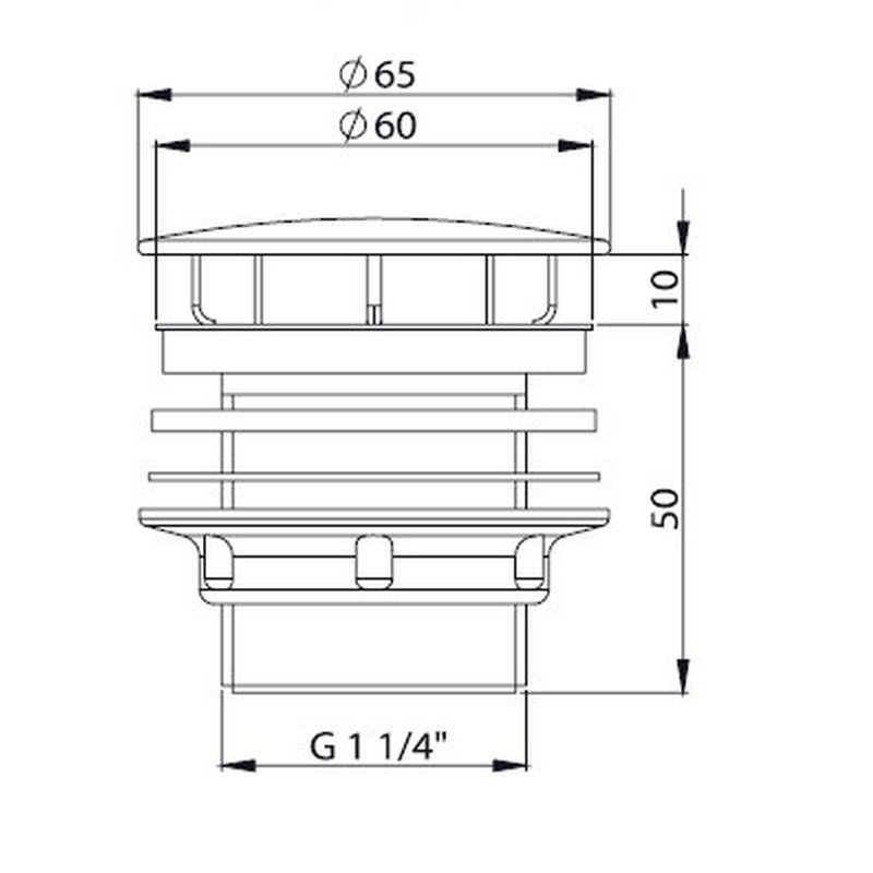Донный клапан, Bette, для раковин, 1 1/4", цвет-белый