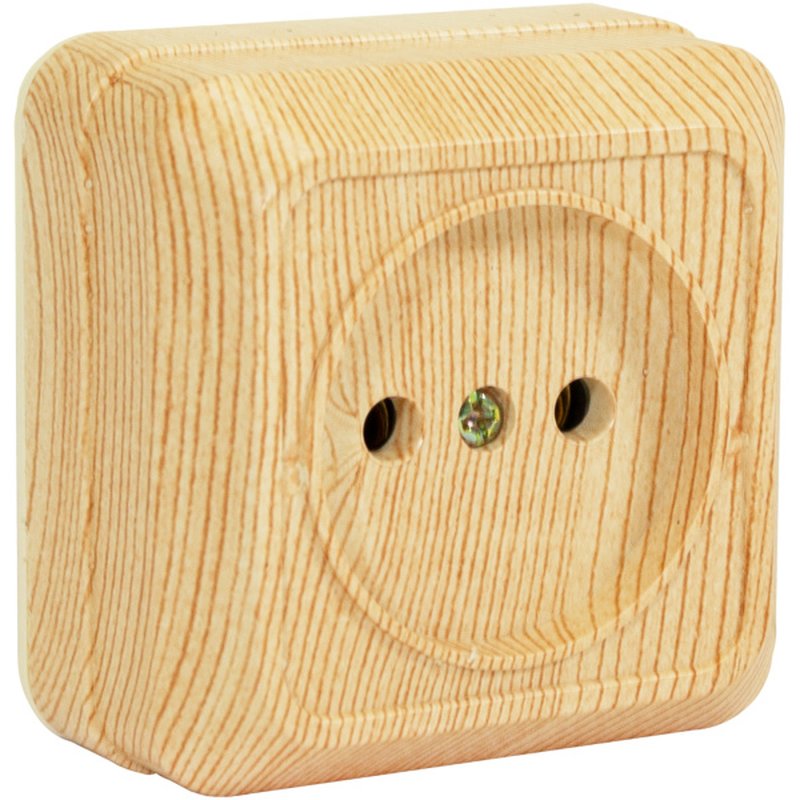 Розетка 1 гнездо (б/з) О/У. дуб Jilion 9533474