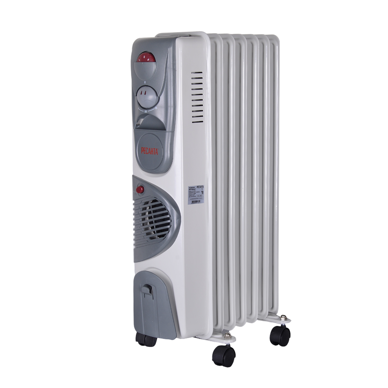 Масляный радиатор РЕСАНТА ОМ-7НВ с вентилятором 67/3/10