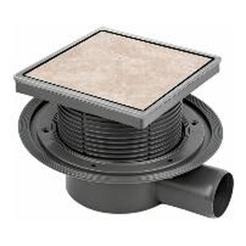 Трап, , Designer Beauty, горизонтальный, с мультисифоном, DN-50, цвет решетки-под плитку, рамка-хром Bettoserb 13000085B