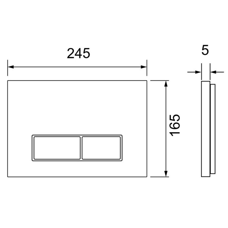 Клавиша смыва, TECE, TeceSpring S, для унитаза, шгв 245*5*165, цвет-сатин (с покрытием против отпечатков пальцев)