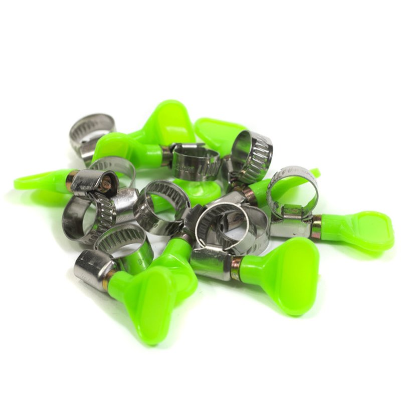 Хомуты червячные накатные с пластиковым ключом, нерж. сталь, 10 шт./уп., 8-12 мм Политех Инструмент Инструмент 3204212