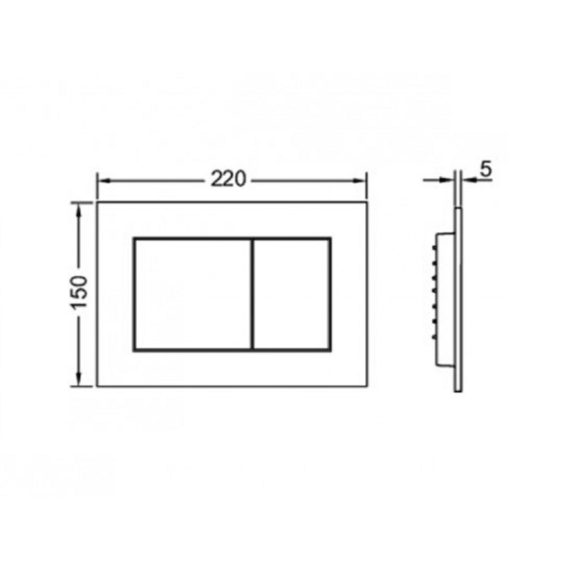 Клавиша смыва, TECE, TECEnow, назначение-для унитаза, шгв 220*5*150, цвет-хром глянцевый