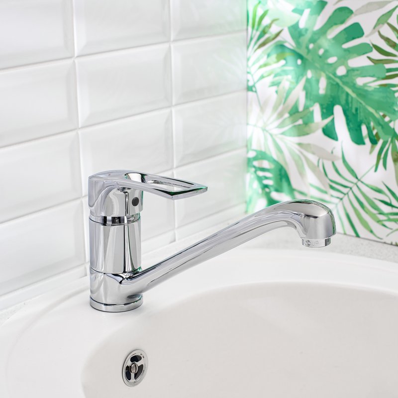 Смеситель для кухни BOOU B8206-17 с длинным изливом Латунь