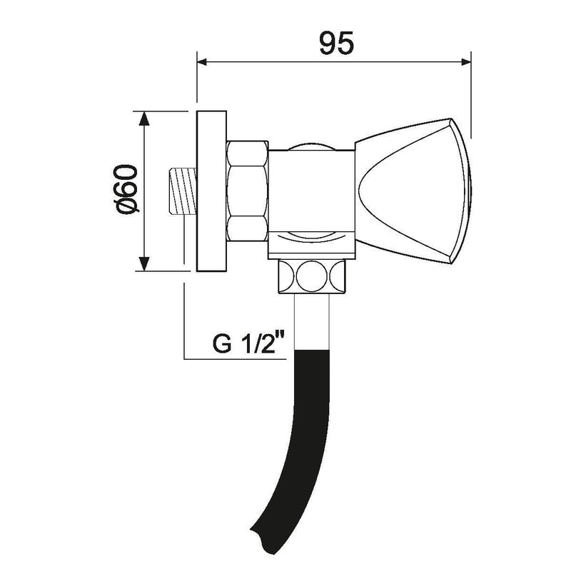 Смеситель для душа РМС SL119-003 Хром