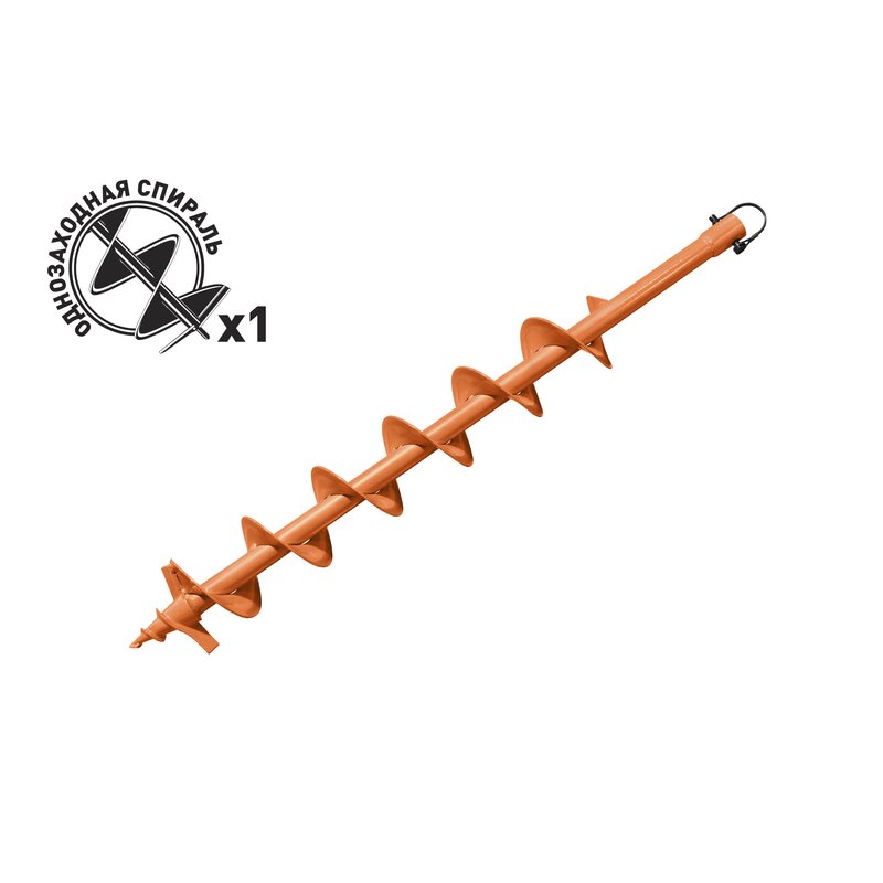 Шнек для грунта однозаходный GDB-100 (20 мм; 100 мм; 80 см) CARVER 01.003.00044