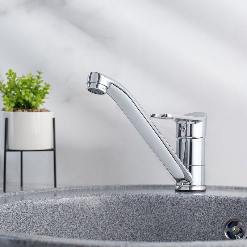 Смеситель для кухни РМС SL137-004F-25 однорычажный с длинным изливом Хром