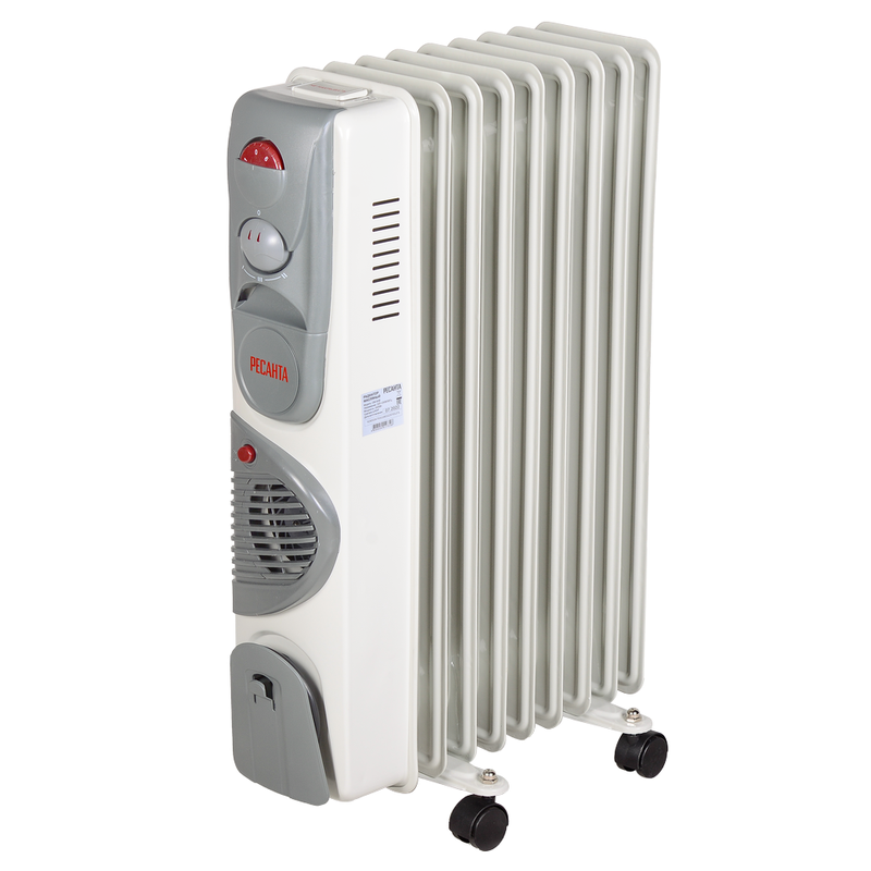 Масляный радиатор РЕСАНТА ОМ-9НВ с вентилятором 67/3/11