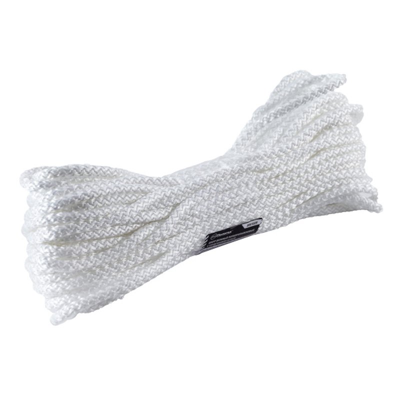 Шнур вязаный полипропиленовый с сердечником белый Ф6 мм (20м) 12  ктекс; 95 кгс Политех Инструмент Инструмент 8001029