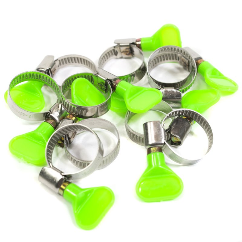 Хомуты червячные накатные с пластиковым ключом, нерж. сталь, 10 шт./уп., 16-25 мм Политех Инструмент Инструмент 3204225