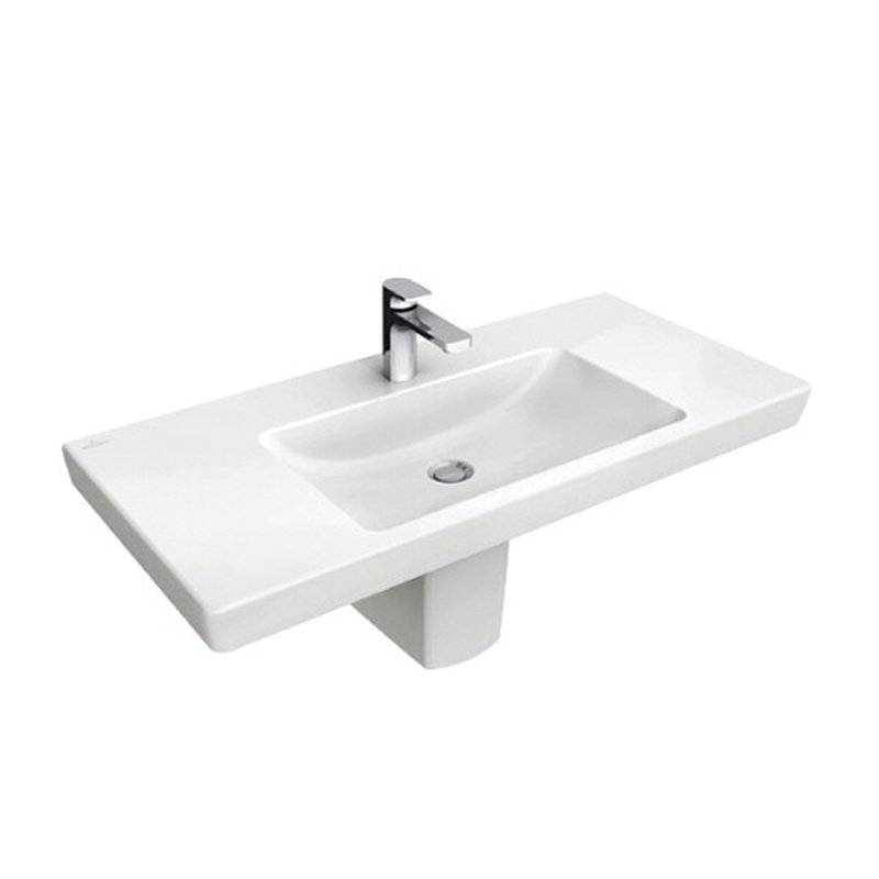 Раковина, Villeroy&Boch Subway 2.0 шгв 1000*470*150 CeramicPlus цвет-альпийский белый Villeroy&Boch 7175A0R1