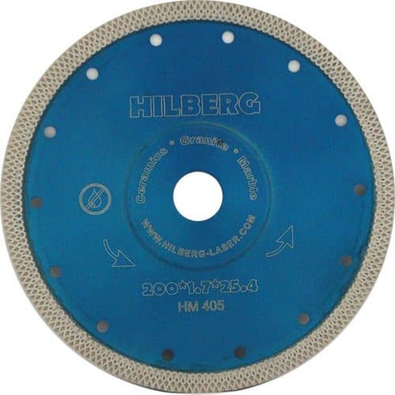Диск алмазный отрезной 200*25,4/22,23 Hilberg Турбо ультратонкий х-тип Hilberg HM405