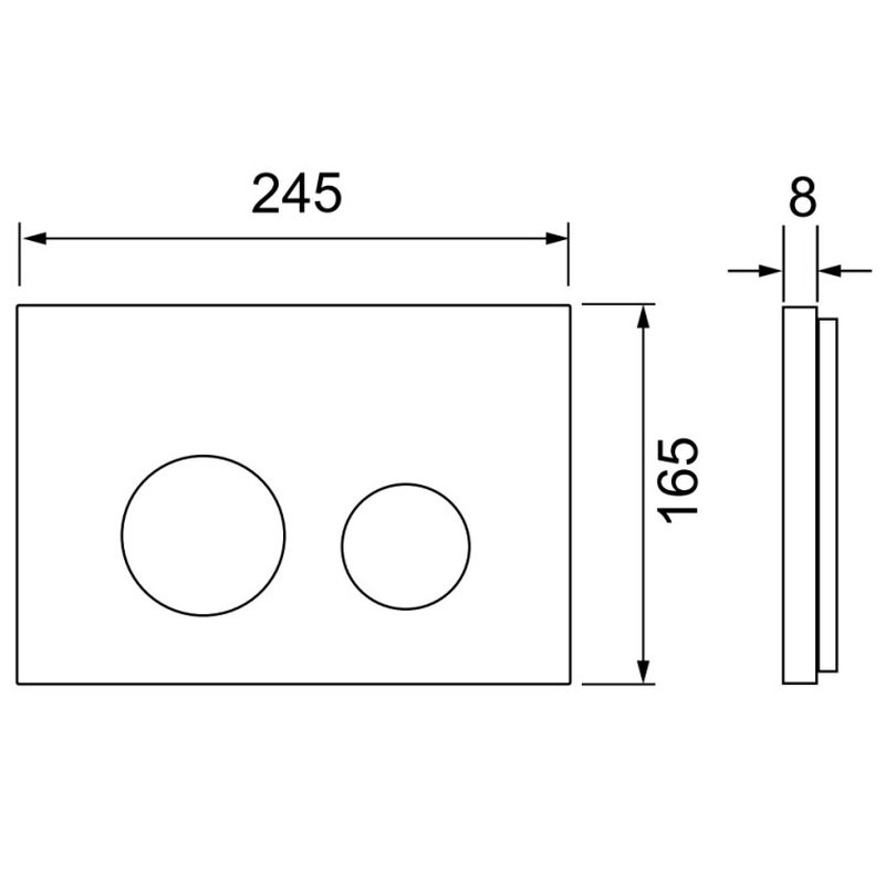 Клавиша смыва, TECE, TECEspring loop, для унитаза, шгв 245*8*165, нержавеющая сталь, цвет-сталь сатин (с покрытием против отпечатков пальцев)