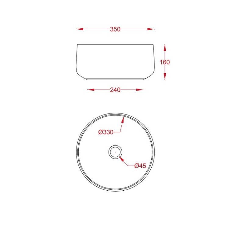 Раковина, Artceram, Cognac, шгв 350*350*160, отверстия для смесителя-отсутствуют, цвет-Matt Black