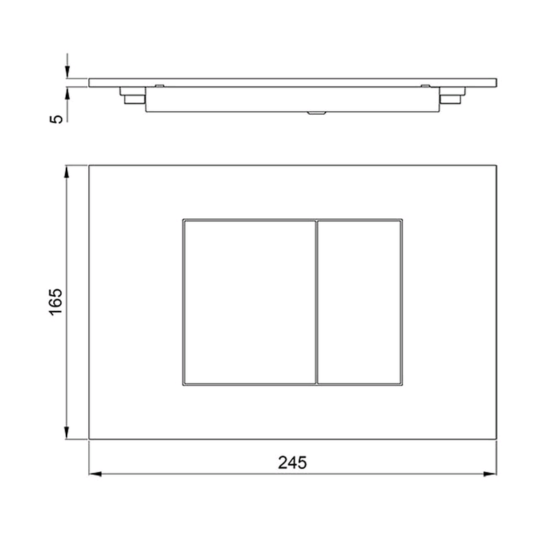 Клавиша смыва, , WC Plate, для унитаза, шгв 245*5*165, цвет-белый матовый Almar E330001.MW